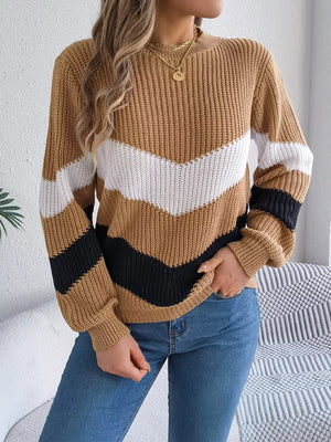 trending chevron stripe sweater front stylish look