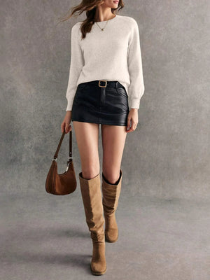 Knit sweater front lightweight comfortable wear