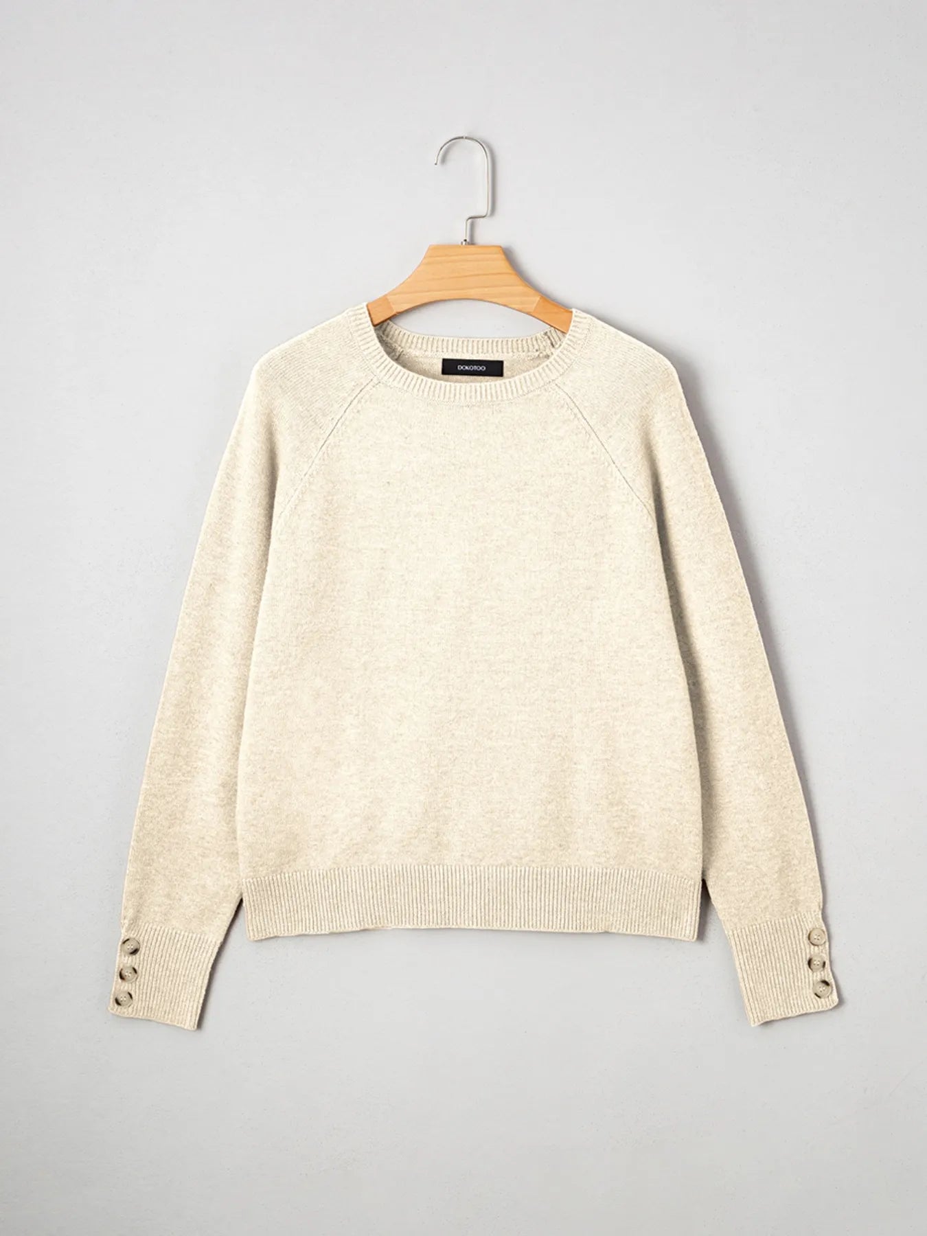 Crew neck sweater product only display clean background