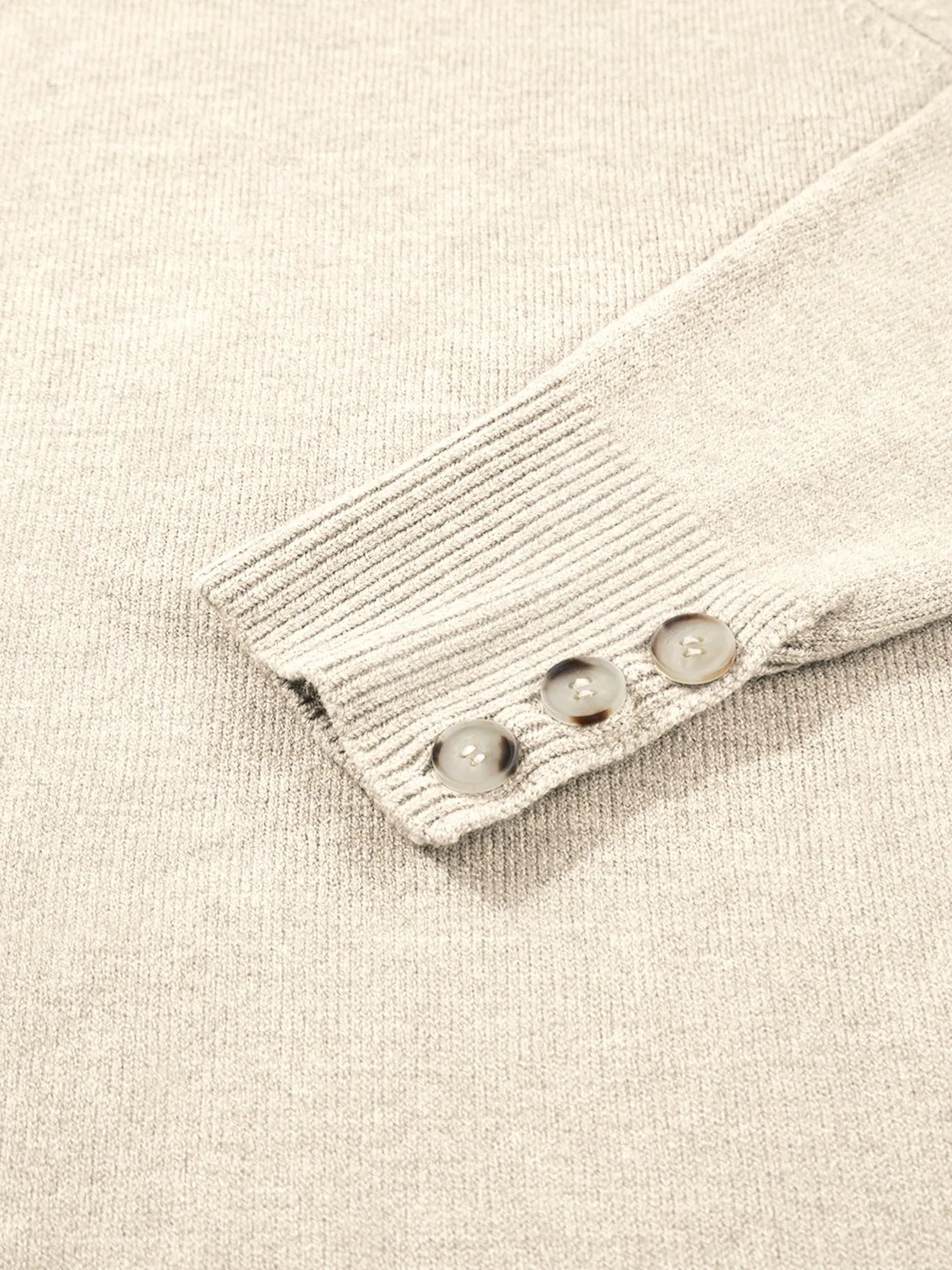 Knit sweater product display detailed fabric view