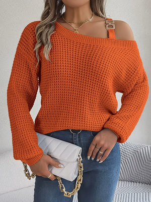 asymmetrical neck sweater front elegant outfit