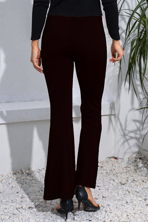 High waist flare pants back design