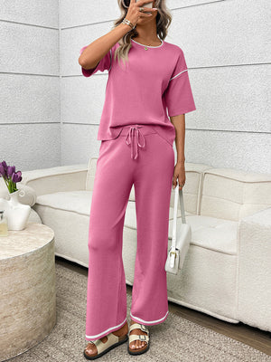 Front everyday style of top and pants outfit