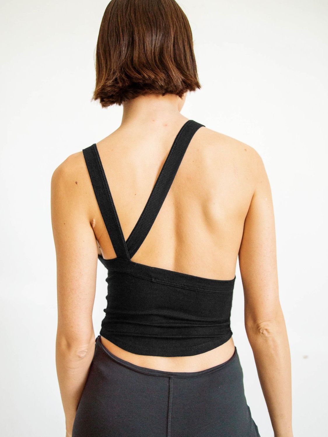 Back view emphasizing ribbed texture and style
