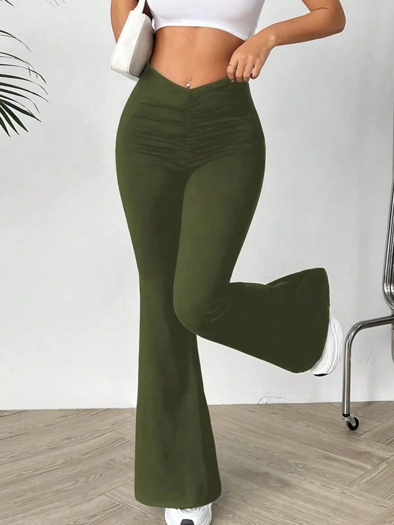 Front view showing high waist design