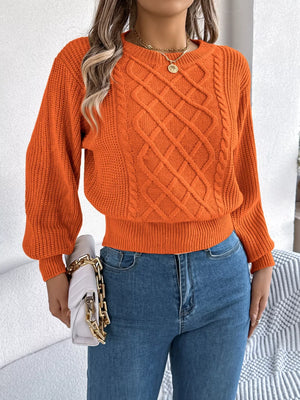 warm cable knit diamond pattern sweater front cozy style