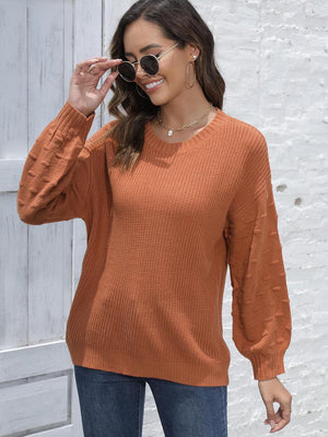 Casual dropped shoulder sweater front side stylish daily outfit