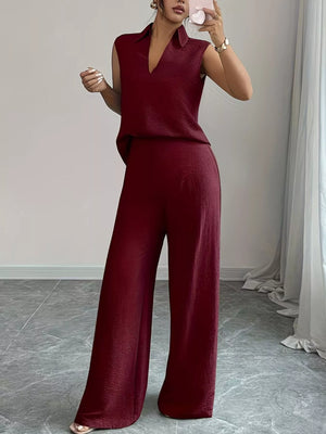 lightweight sleeveless summer set front look