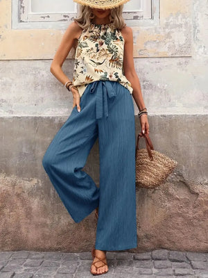Comfortable printed co-ord set for women front angle