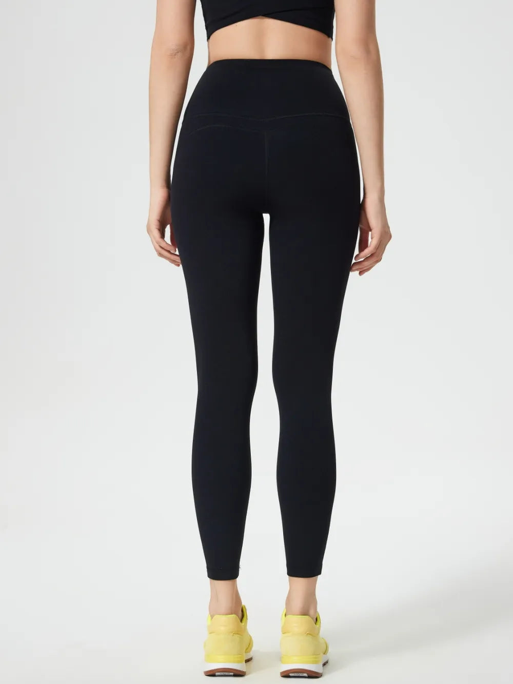 Back fit of Millennia wide waistband leggings