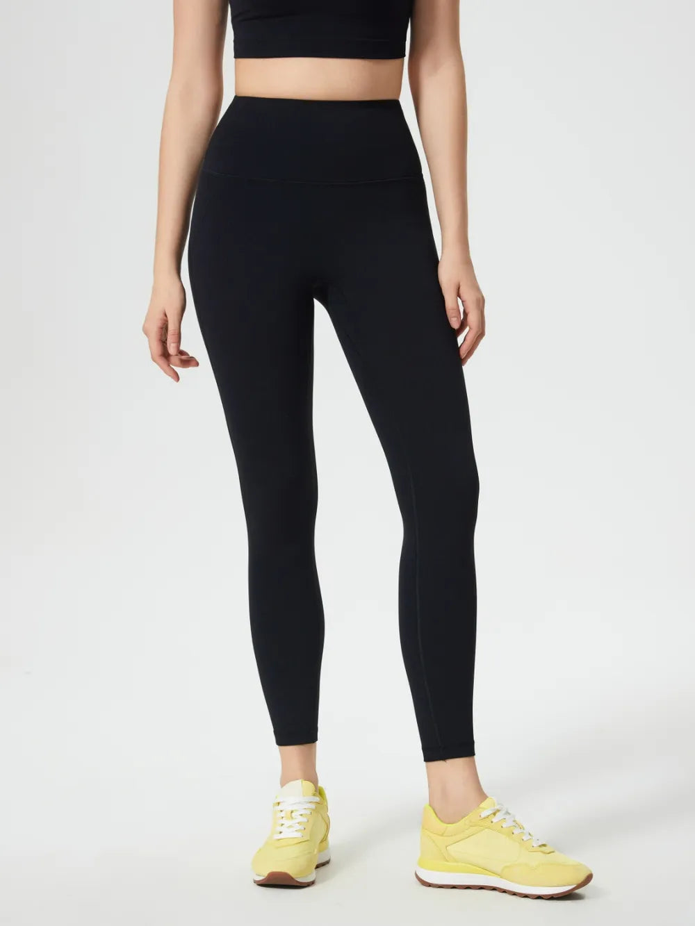 Front of Millennia wide waistband leggings