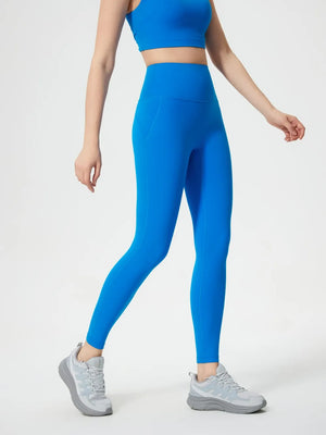 Side stretch view of Millennia active leggings