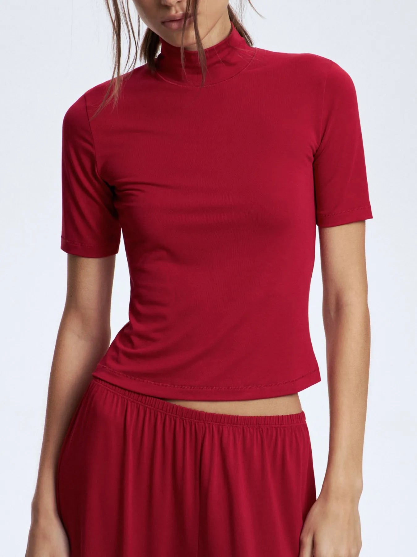 Model in casual pose wearing the set