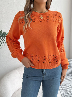modern openwork sweater front trendy look
