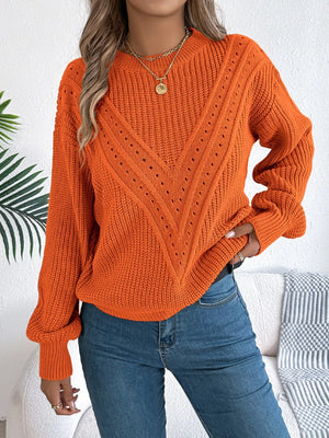 Casual openwork sweater front everyday wear style