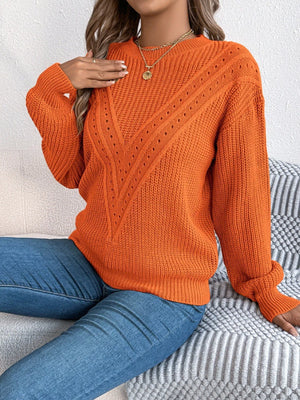Open knit sweater front fashionable women outfit