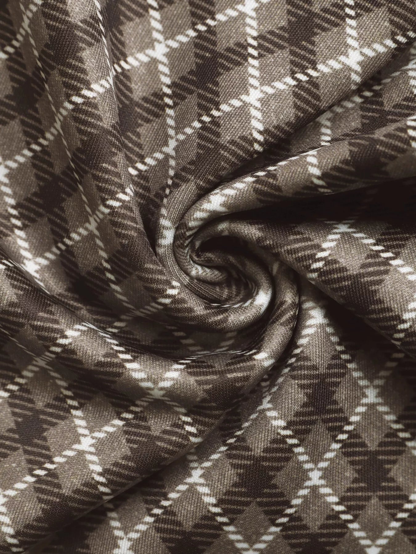 Plaid Pants laid out showing pattern and shape