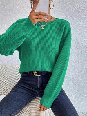 Modern dropped shoulder sweater front casual fashion