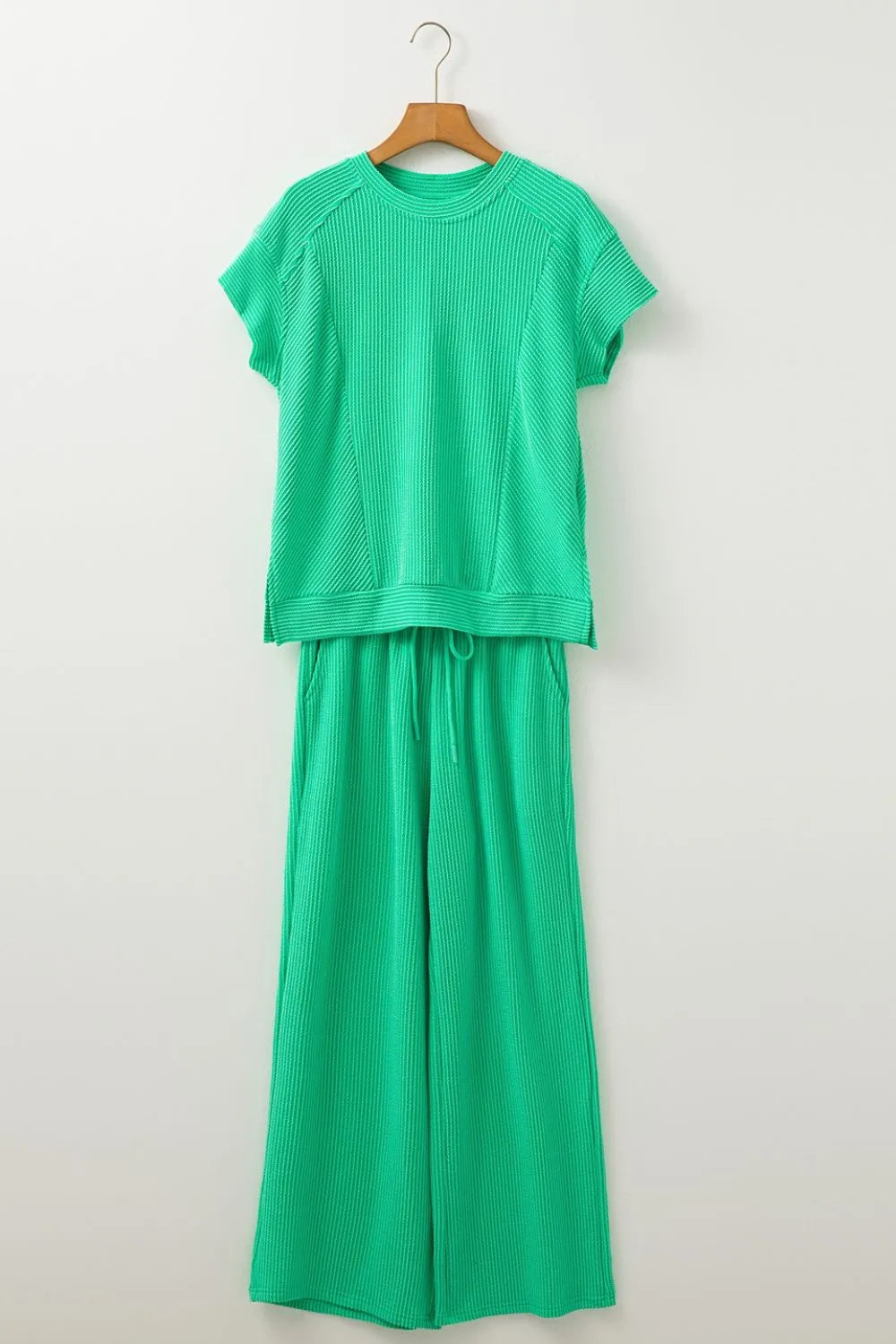 Top and pants set shown flat for detail