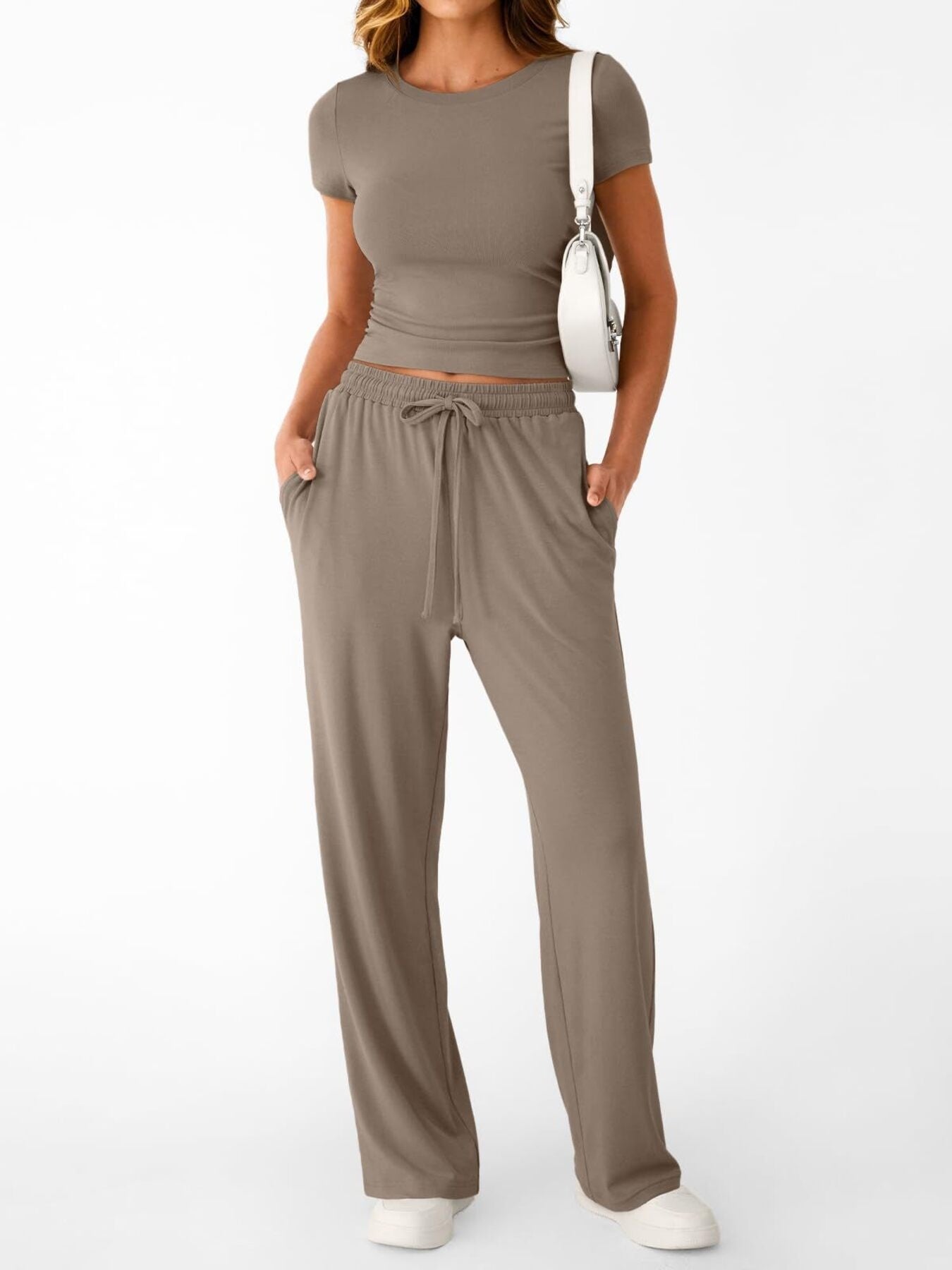 Stylish front appearance of women lounge set