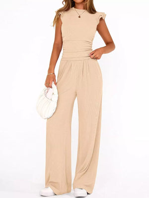 Casual elegant pants set front view