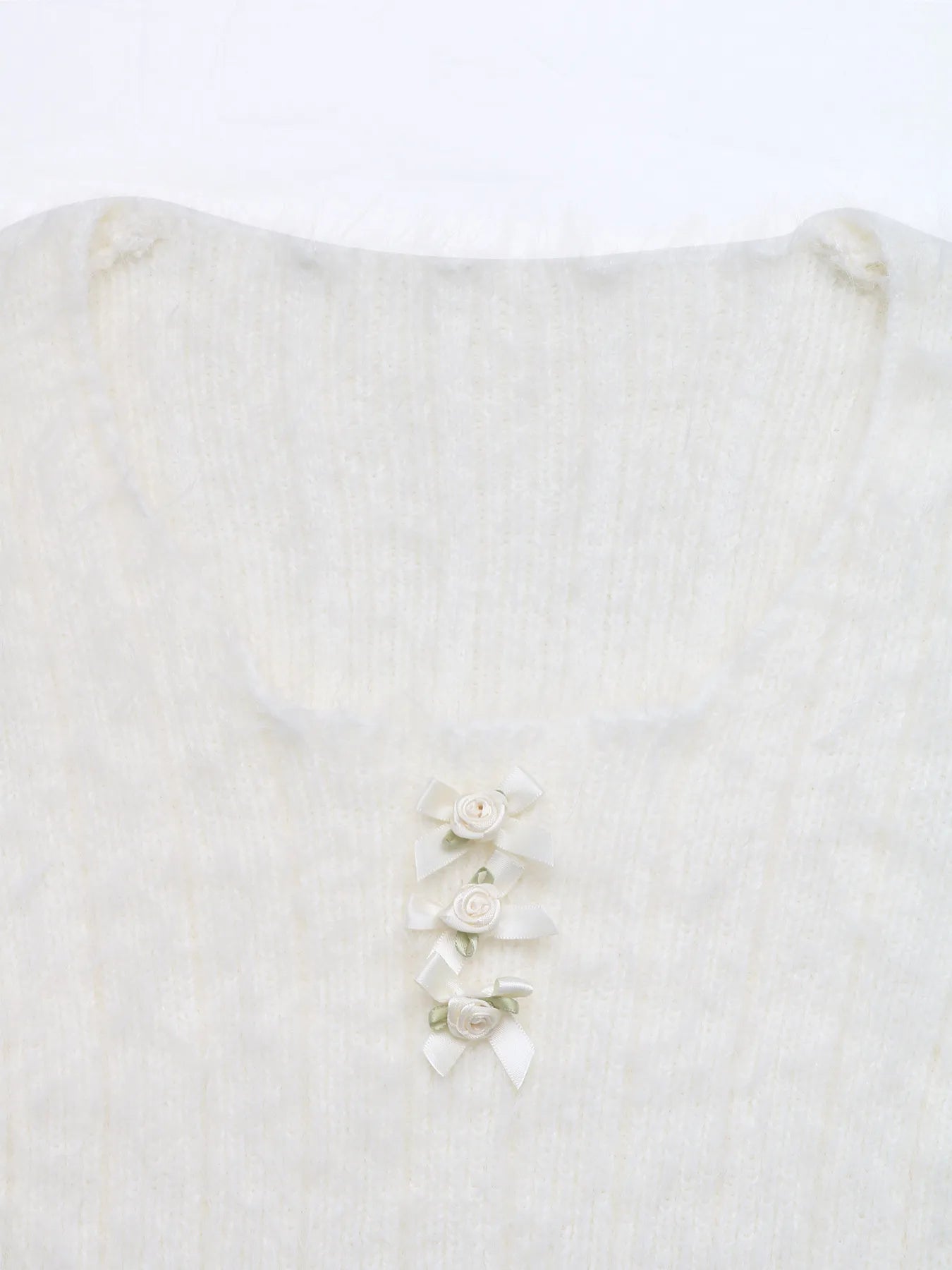 Scoop neck long sleeve sweater flat lay