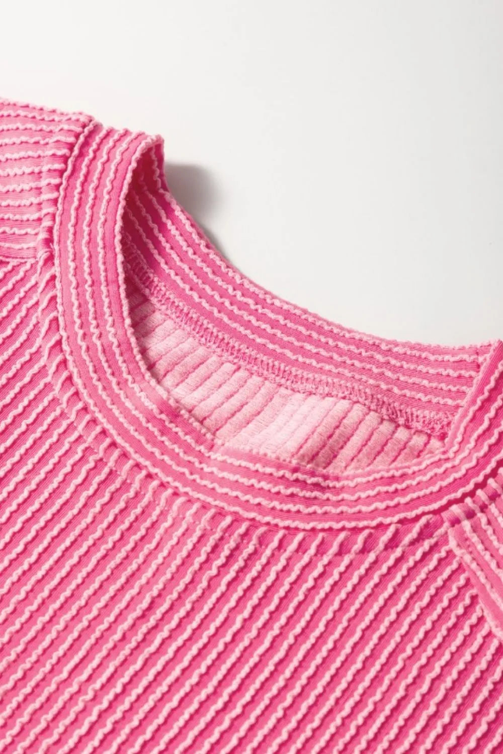 Apparel-only view of Corded Knit Short Sleeve T-Shirt 