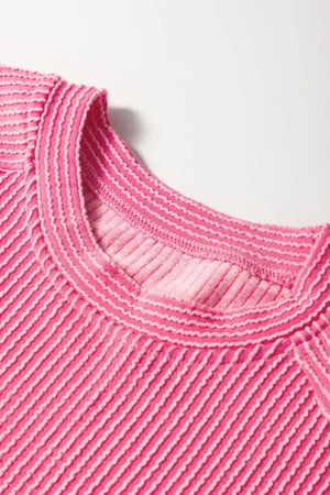 Apparel-only view of Corded Knit Short Sleeve T-Shirt 