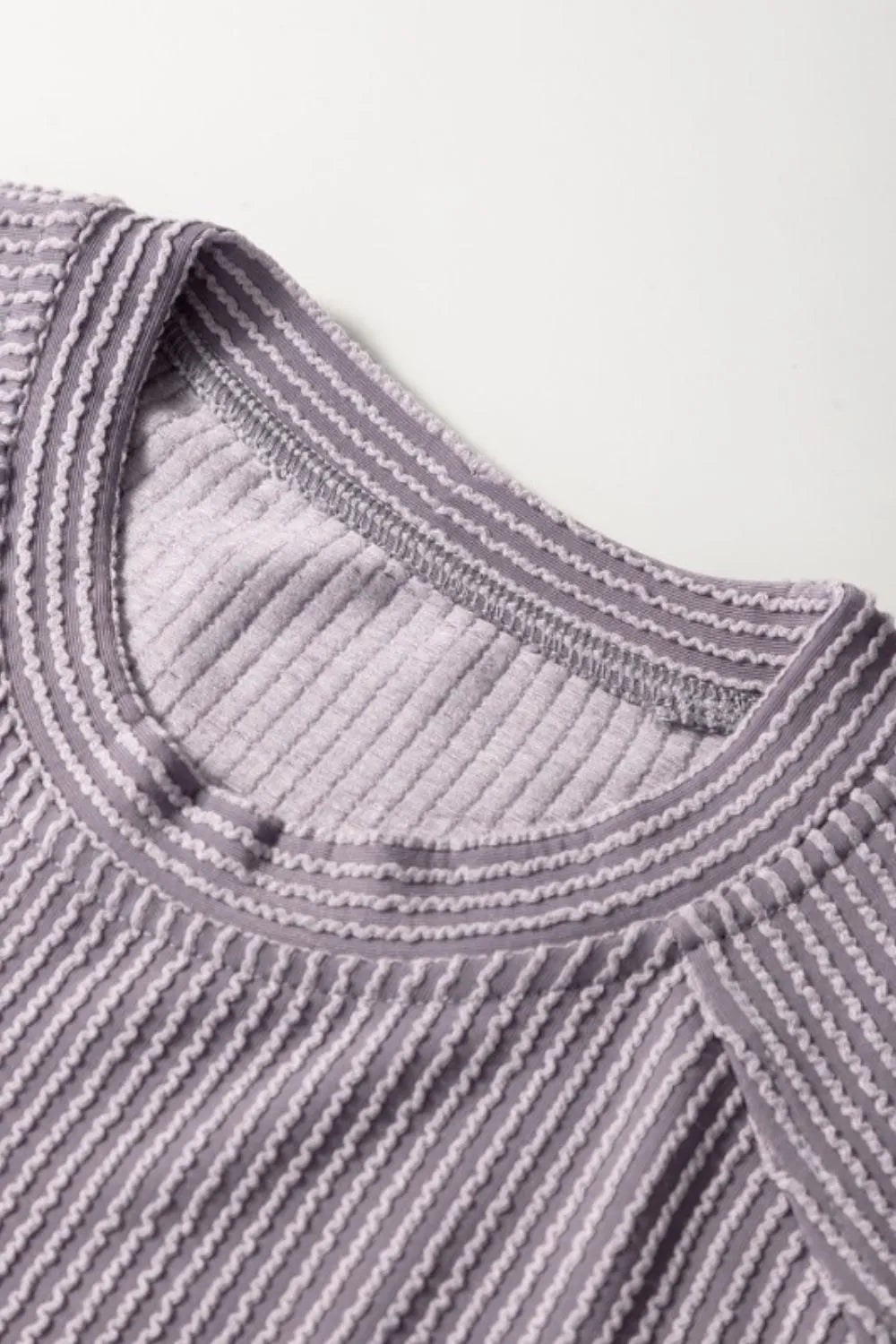 Final front view of Corded Knit Short Sleeve T-Shirt