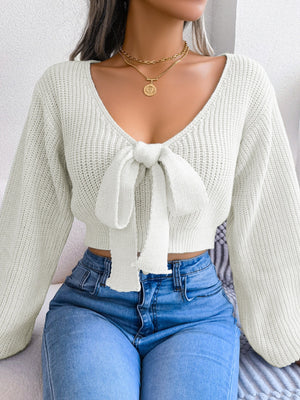 Trendy cropped sweater front modern fashion style