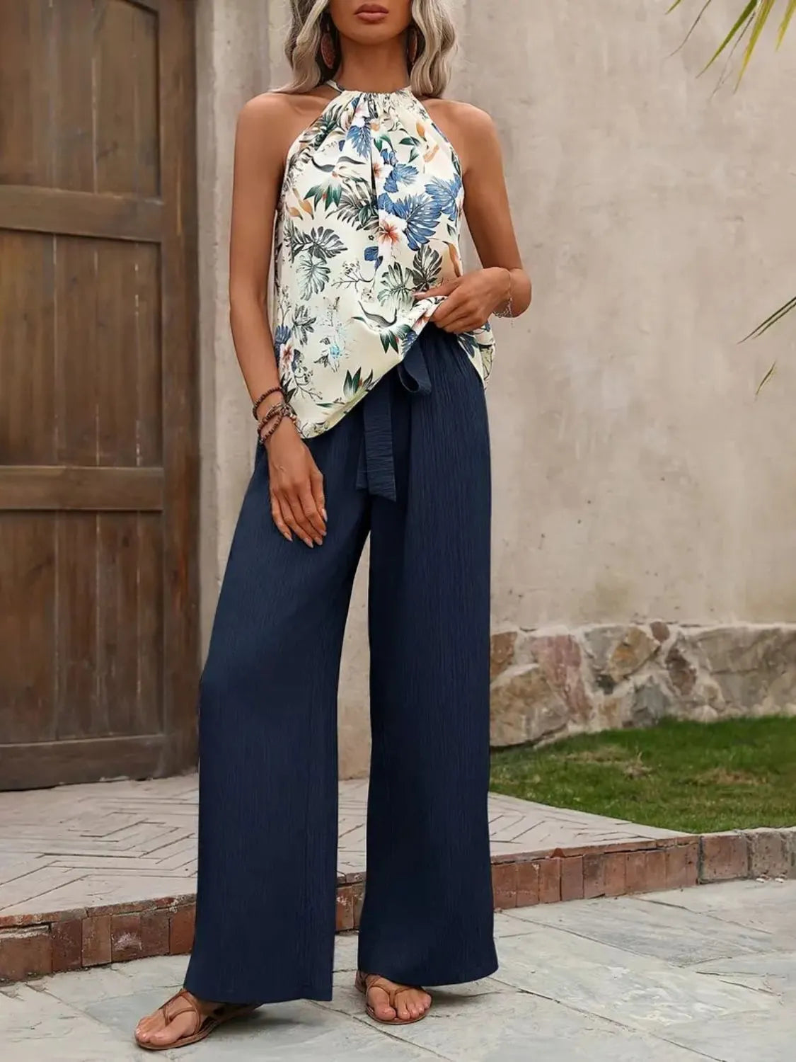 Signature printed co-ord set for women front profile