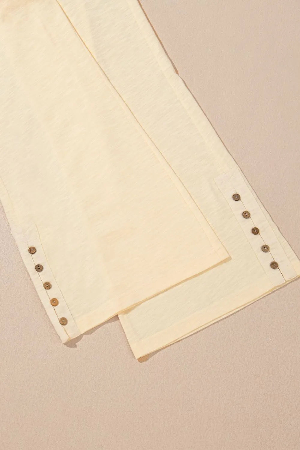 Smocked waist pants flat lay display