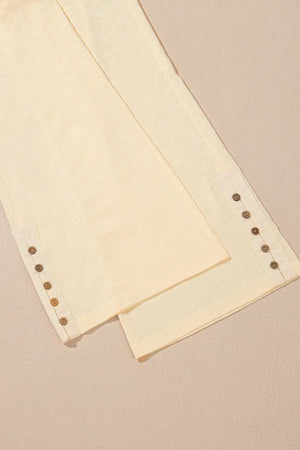 Smocked waist pants flat lay display