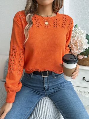 openwork sweater front fashionable outfit