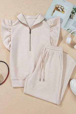 Top and pants set shown flat for detail