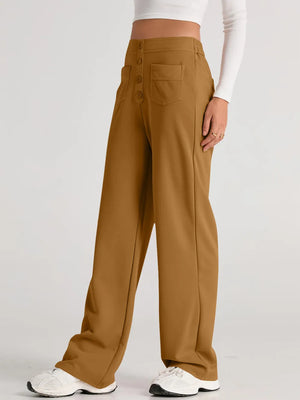 High waist wide leg pants modern side look