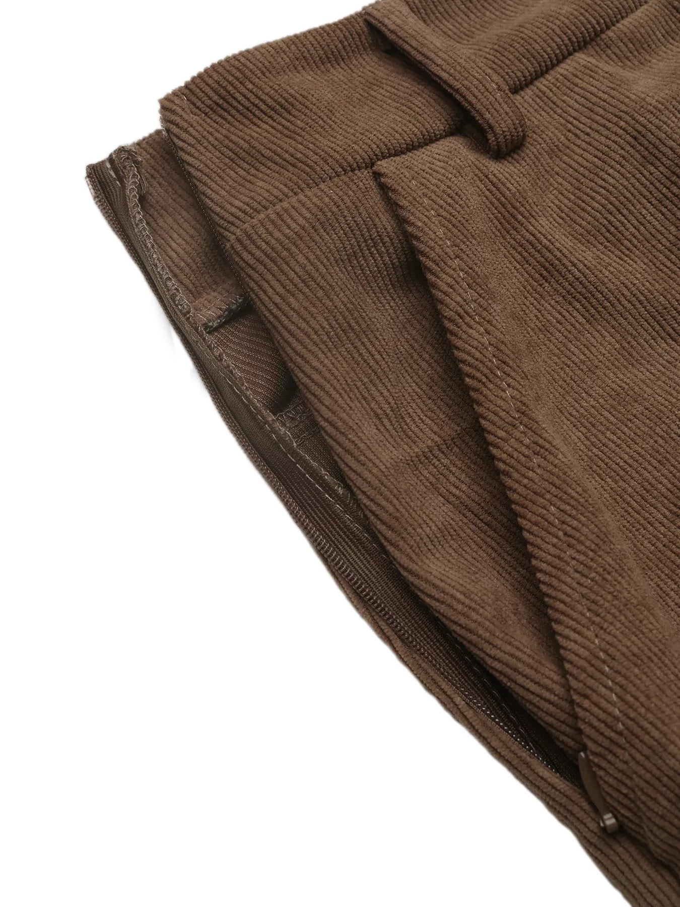 Pants laid out showing full length and fit